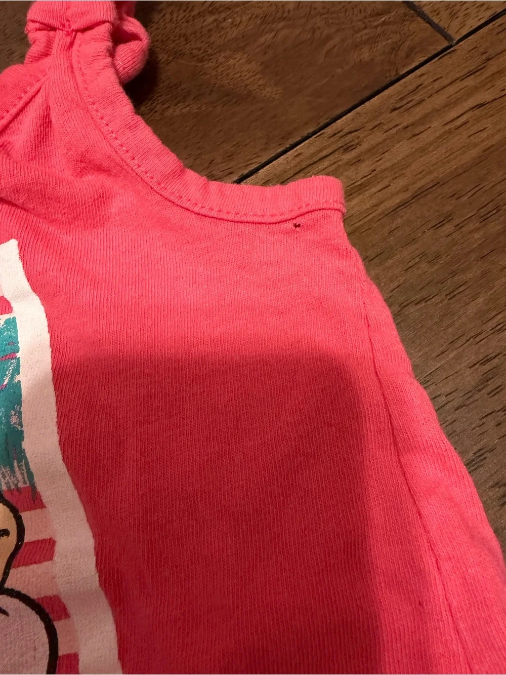 Disney Coral Pink Minnie Graphic Tank Top
